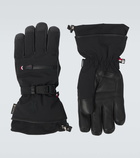 Moncler Grenoble Leather-trimmed ski gloves