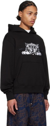 Kenzo Black Kenzo Paris Happy Tiger Embroidered Hoodie