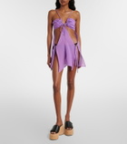 The Attico Cutout cotton muslin minidress