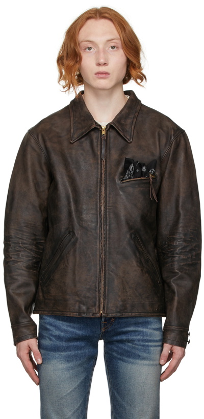 Photo: RRL Brown Lynton Moto Jacket