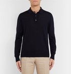 Kingsman - Knitted Cashmere Polo Shirt - Midnight blue