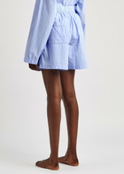 Tekla Unisex Poplin Pyjama Shorts Light Blue