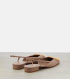 Valentino Garavani VLogo leather slingback flats