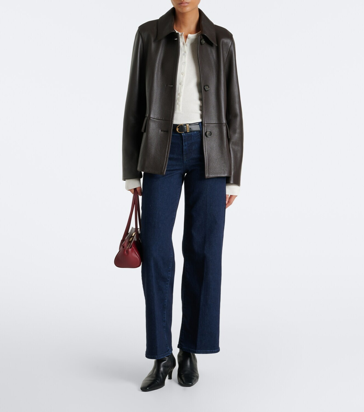 Frame Low Rise wide-leg jeans