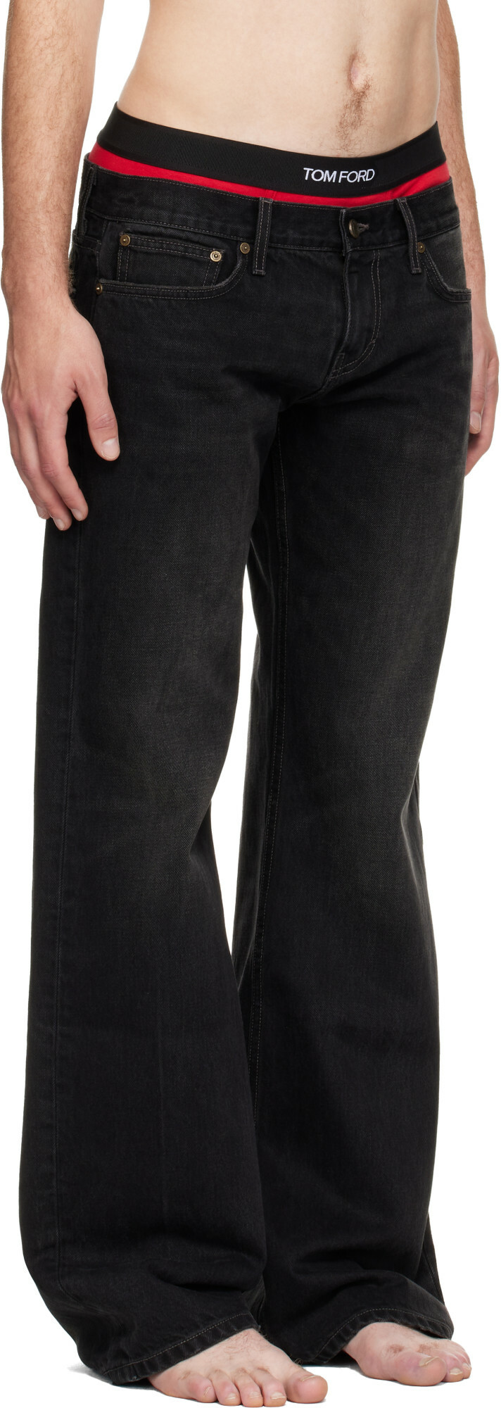 Raimundo Langlois Black Bootcut Jeans