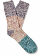 Thunders Love - Charlie Ribbed Mélange Recycled Cotton-Blend Socks