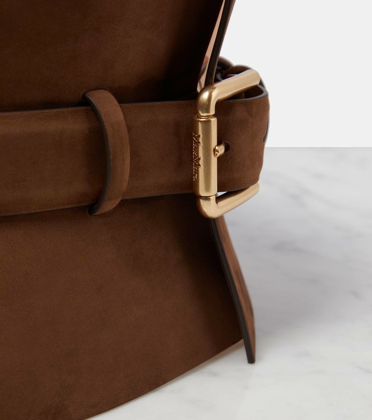 Max Mara Wide suede belt
