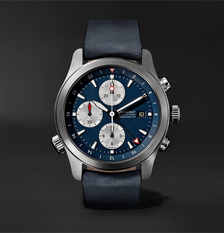 Photo: Bremont - ALT1-ZT Automatic Chronograph 43mm Stainless Steel and Leather Watch - Blue