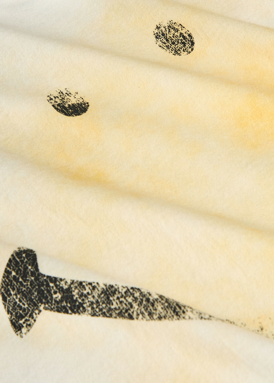 Maison Mihara Yasuhiro Distressed Printed Cotton T-shirt White