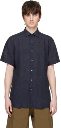 ZEGNA Navy Button Shirt