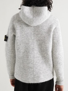 Stone Island - Logo-Appliquéd Knitted Hoodie - Gray