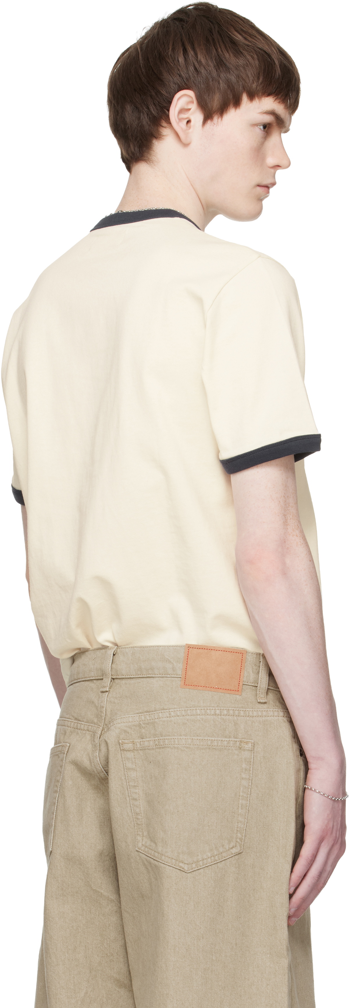 JEANERICA Off-White Ringer T-shirt
