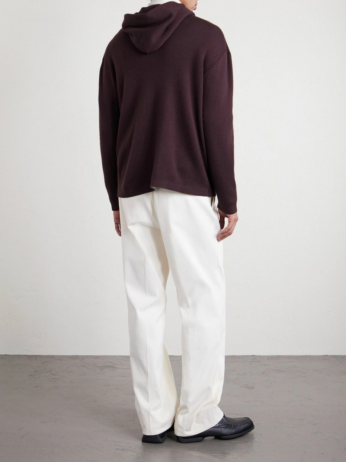 UMIT BENAN - Sunset Cashmere and Silk-Blend Zip-Up Hoodie - Brown