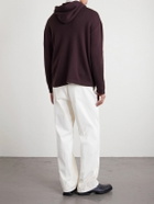 UMIT BENAN - Sunset Cashmere and Silk-Blend Zip-Up Hoodie - Brown