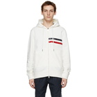 Moncler White Logo Hoodie