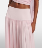 Posse Solene high-rise mesh maxi skirt