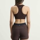 Bandit Women's Variegated Stripe Cadence Longline Bra in Cacao/Bandit Black