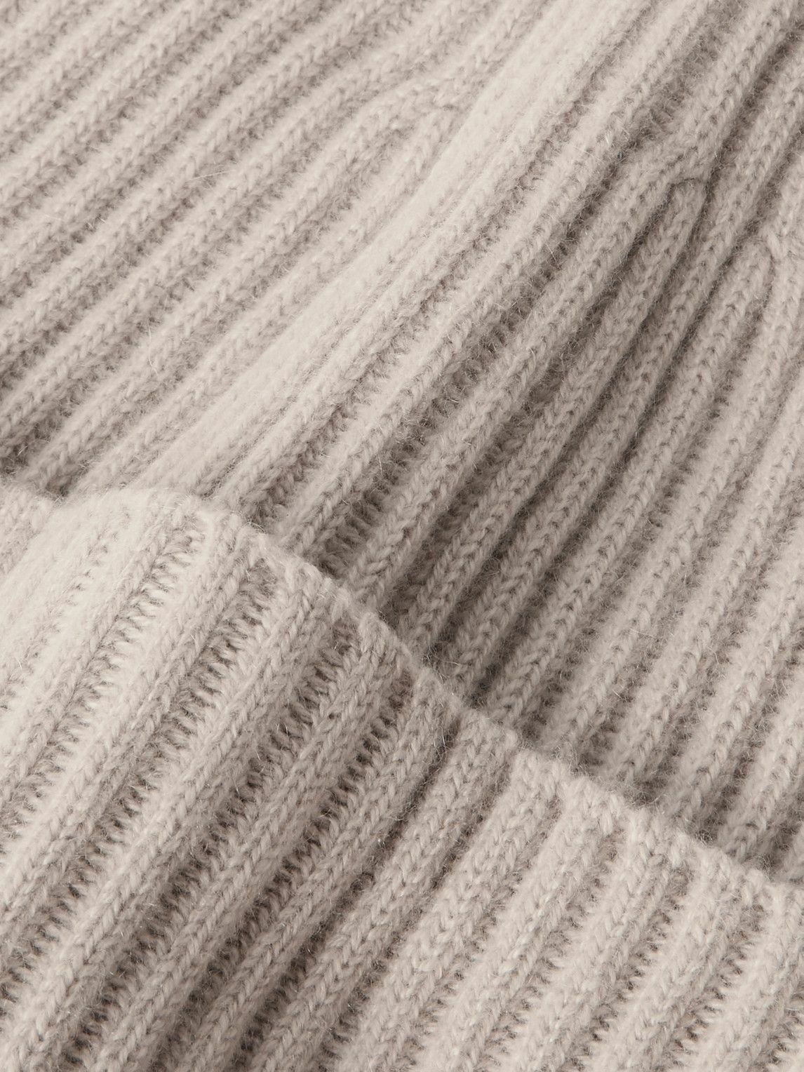 Brunello Cucinelli - Ribbed Cashmere Beanie - Neutrals