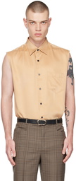 Ernest W. Baker Beige Sleeveless Shirt