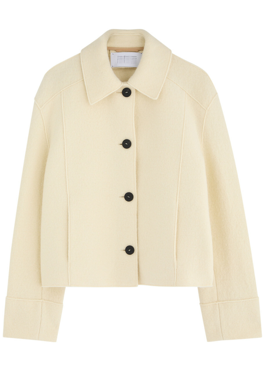 ジャケット HARRIS WHARF LONDON Giacca Harris Wharf London Panelled Wool Jacket Off White Harris