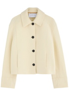 Harris Wharf London Panelled Wool Jacket Off White