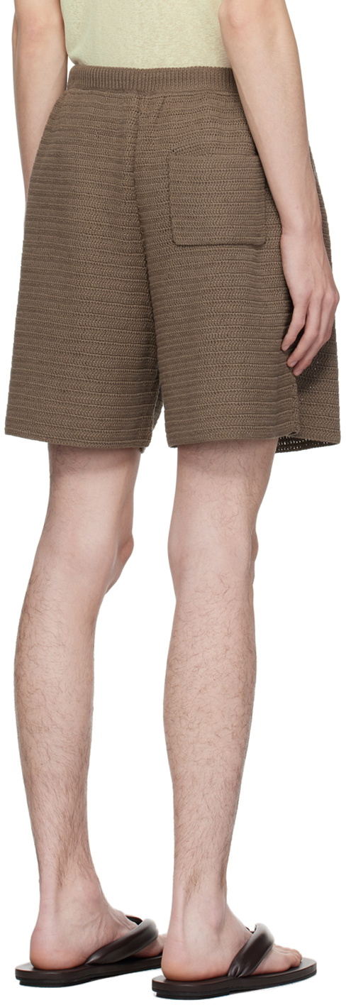 Nanushka Brown Caden Shorts