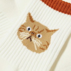 Rostersox Cat Socks in White