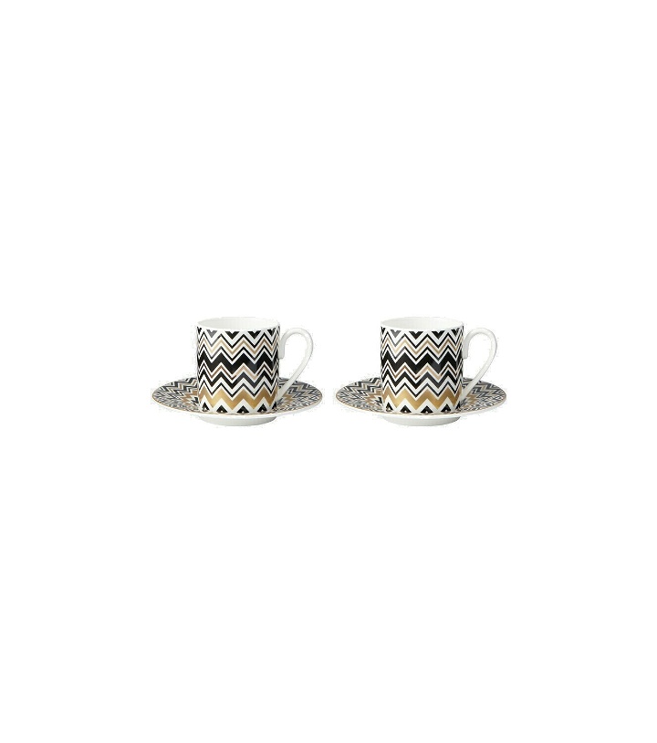 Photo: Missoni - Zig Zag Gold set of 2 espresso cups and saucers