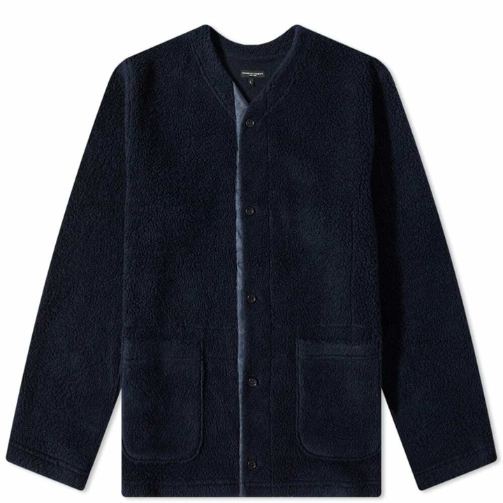 Photo: Engineered Garments Men's Shaggy Wool Cardigan in Navy