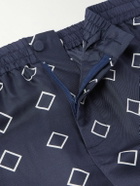Valentino Garavani - Straight-Leg Printed Silk-Twill Shorts - Blue