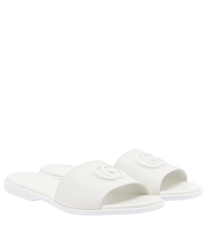 Photo: Gucci Double G leather slides