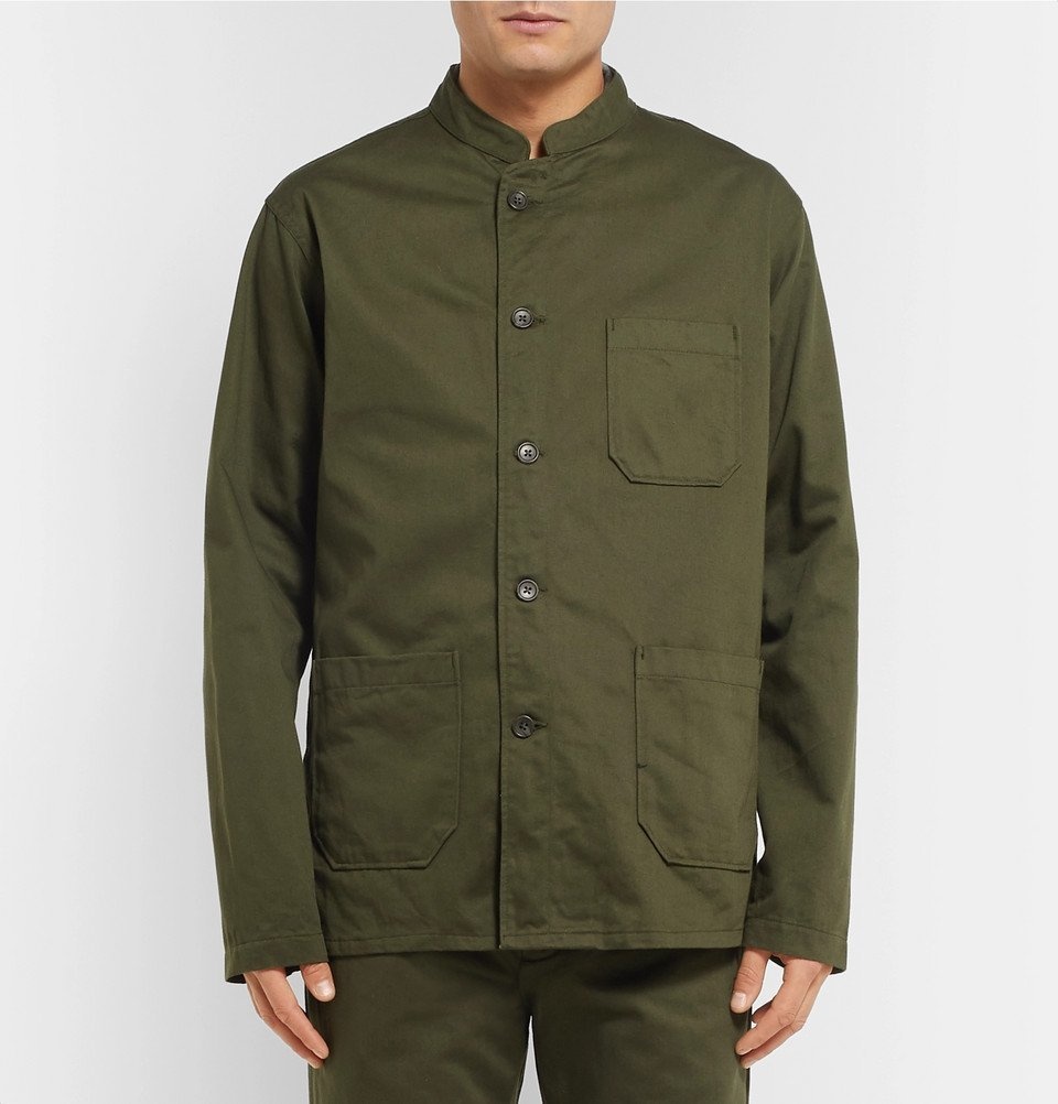 Engineered Garments - Dayton Mandarin-Collar Cotton-Twill Shirt