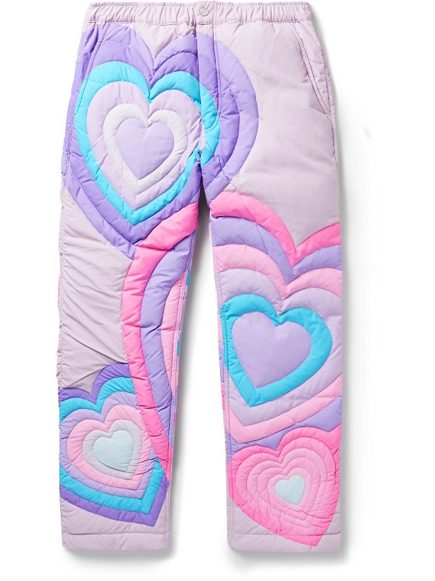 Photo: ERL - Straight-Leg Quilted Shell Down Trousers - Purple