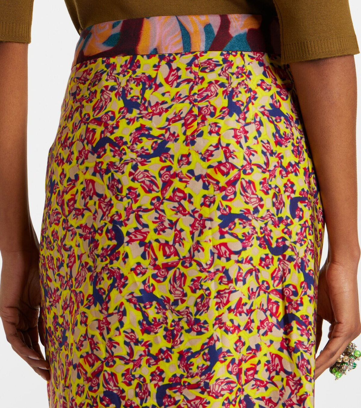 Dries Van Noten Sole printed midi skirt