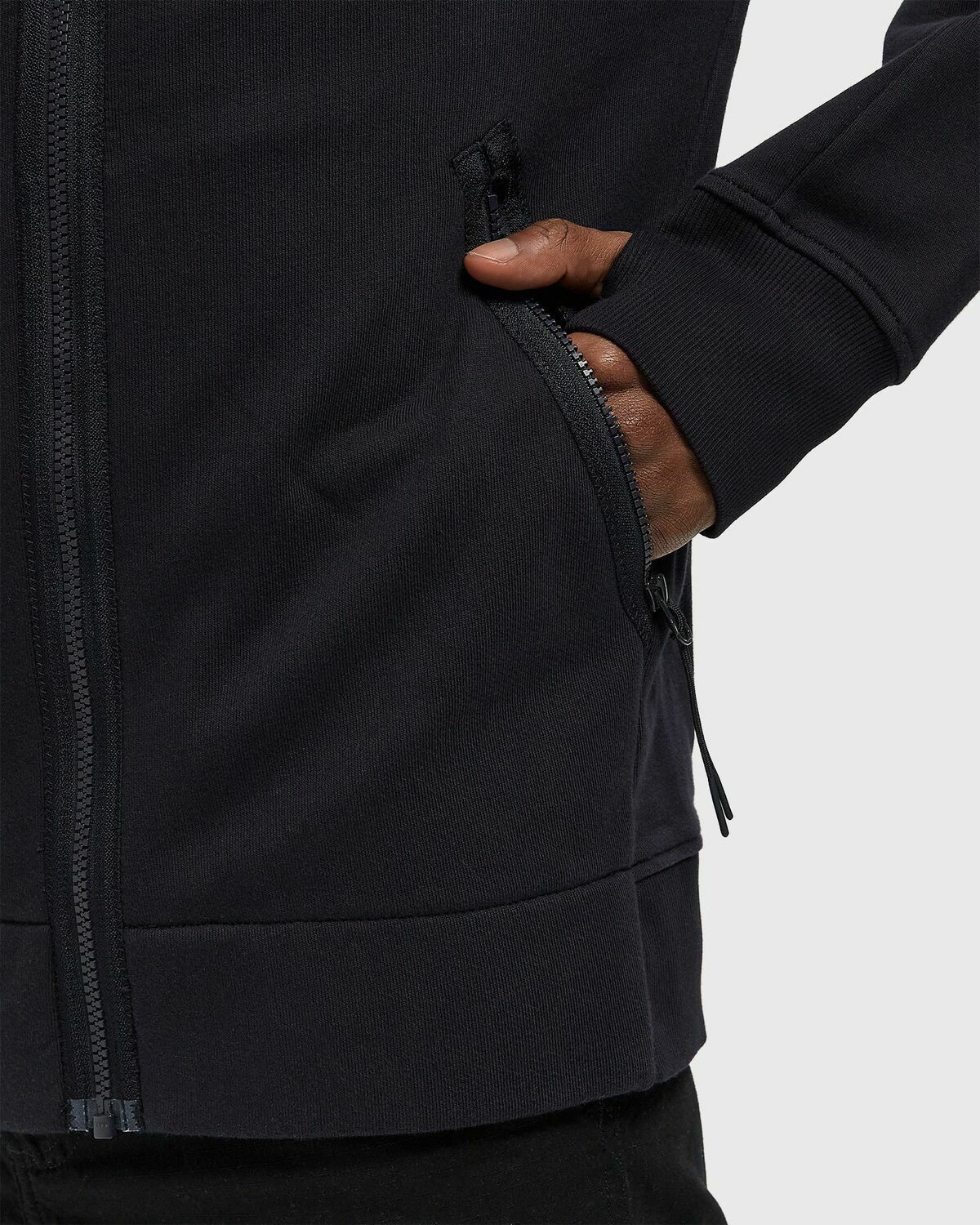C.P. Company SWEATSHIRTS - HOODED OPEN Black Mens Hoodies/Zipper