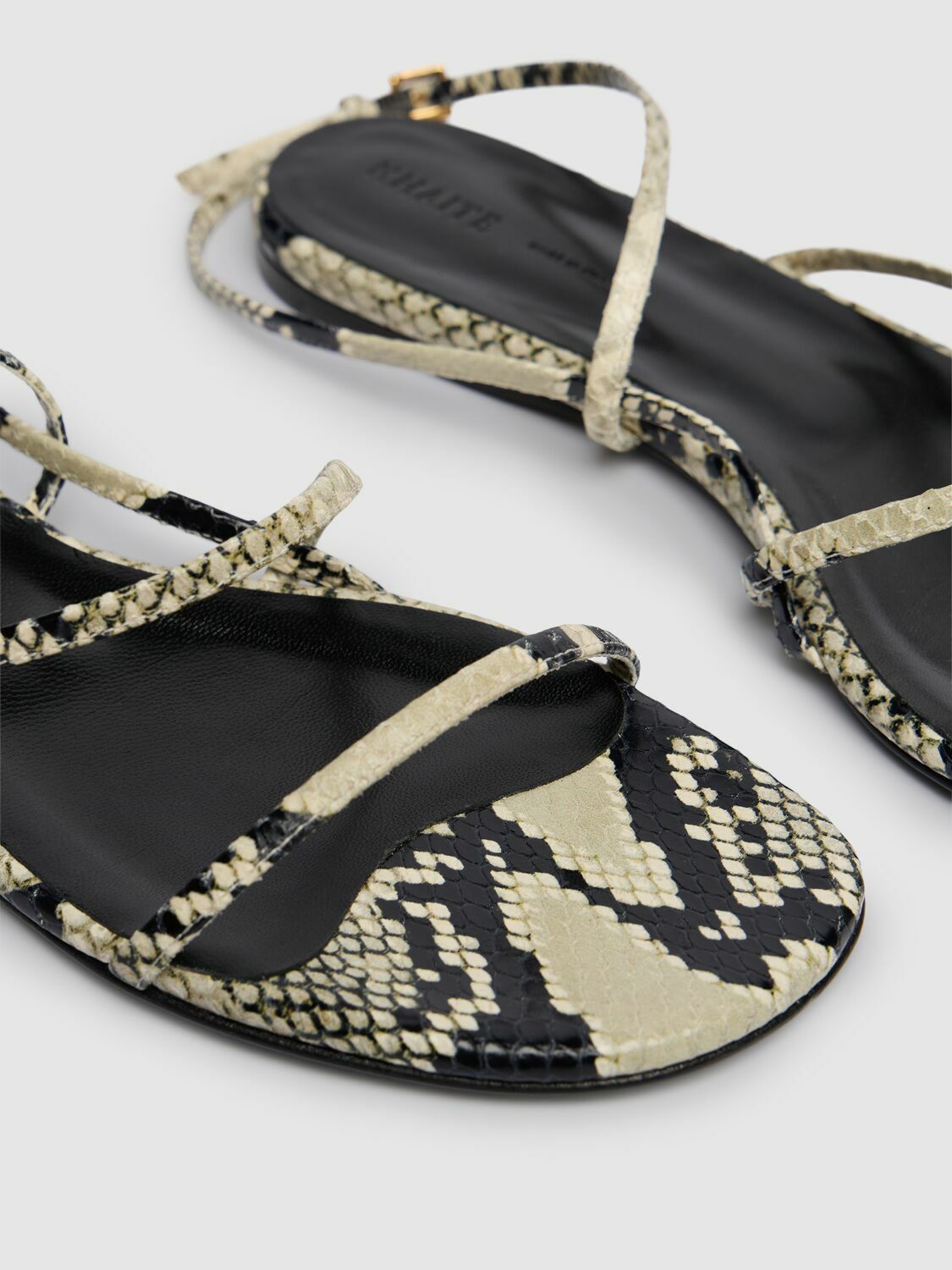 KHAITE Loop Python Print Flat Sandals