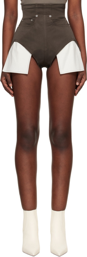 Photo: Rick Owens Brown Temple Dirt Cutoffs Shorts