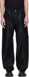 mastermind JAPAN Black Puzzle Wide Straight Fit Jeans