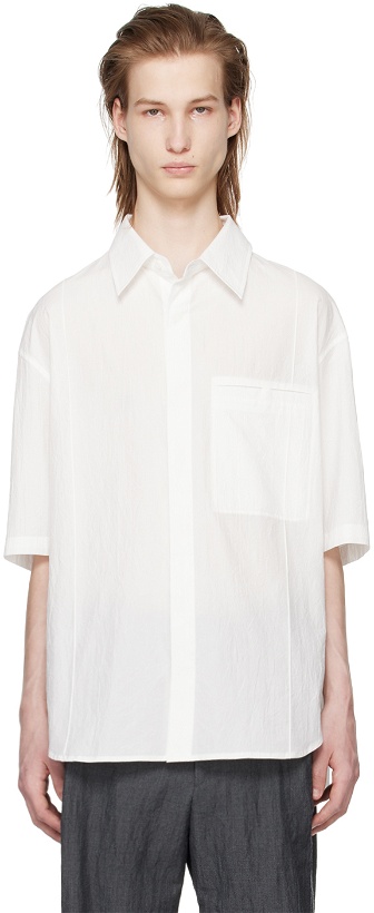 Photo: Solid Homme White Crinkled Shirt
