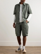 SAIF UD DEEN - Straight-Leg Panelled Shell Shorts - Gray
