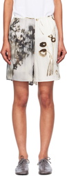 Cordera White Printed Shorts