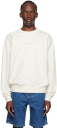 Marni Off-White Printed Sweatshirt