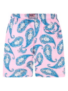 MC2 Saint Barth Man Lightweight Fabric Swim-shorts Lighting With Paisley Print