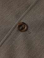 Saman Amel - Belted Wool-Twill Coat - Brown