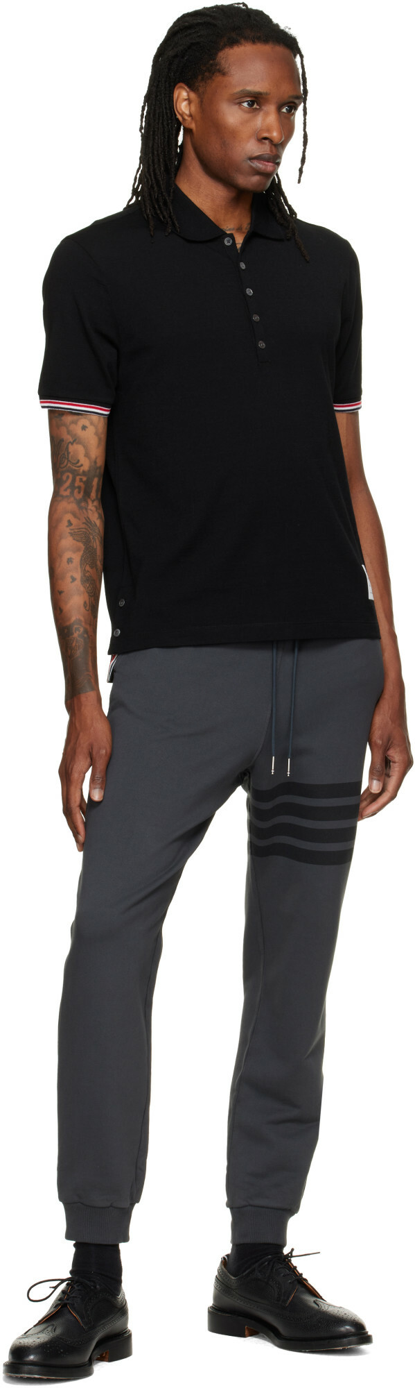 Thom Browne Gray Solid Loopback 4-Bar Sweatpants