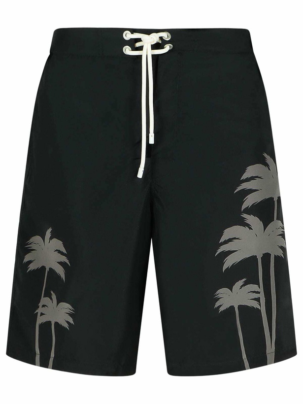 Photo: Palm Angels palms Black Polyester Swimsuit