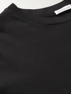 Moncler - Logo-Appliquéd Shell-Trimmed Cotton-Jersey T-Shirt - Black