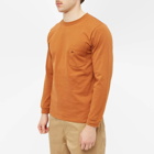 Pilgrim Surf + Supply Men's Team Pocket Long Sleeve T-Shirt in Copper