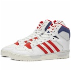 Adidas Conductor Hi-Top Sneakers in Core White/Scarlet/Grey