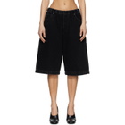 Entire Studios Black Spar Denim Shorts